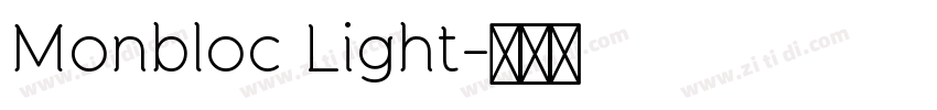 Monbloc Light字体转换